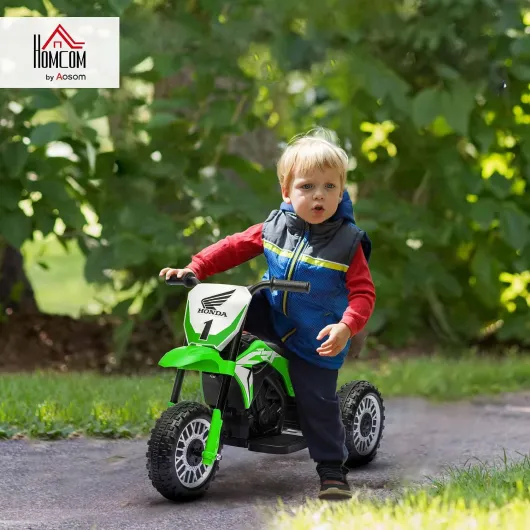 Moto Cross Électrique pour Enfant Licence Honda CRF450RL 6V Vert