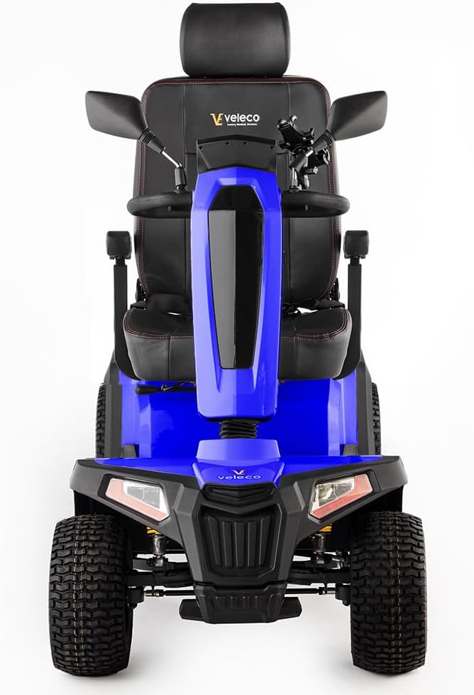 SHARPY TWIN – Véhicule électrique à quatre roues pour 2 personnes – moteur puissant et batterie longue durée – deux places (Bleu)