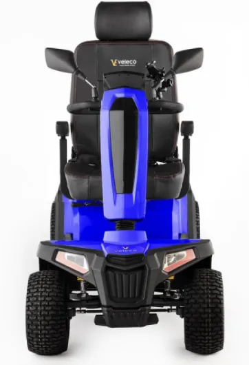 SHARPY TWIN – Véhicule électrique à quatre roues pour 2 personnes – moteur puissant et batterie longue durée – deux places (Bleu)