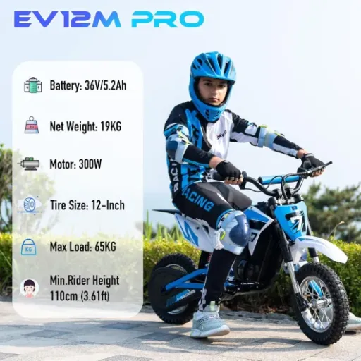 Avis EVERCROSS EV12M Pro : la mini moto électrique 300W qui met les enfants au motocross