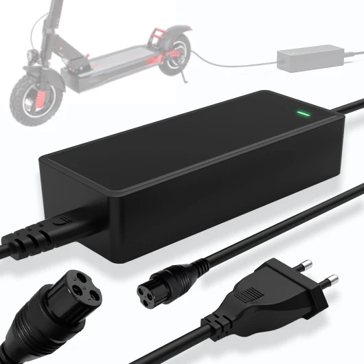 Mezelon 54.6V 2A Chargeur Trotinette Electrique pour Kugoo M4 / M4 Pro, Hitway h5/h5 Pro, UrbanGlide E-Cross Pro, JOYOR S5/F5S+/G5/GS5/X5S/Y5S, DC Charge Rapide pour 48V Batterie Scooter Electrique