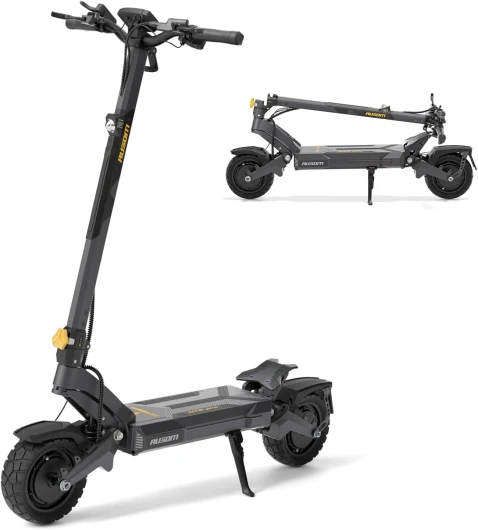 Ausom DT2 Pro Trottinette électrique Dual Motor 1100W*2, Trottinette électrique Pliante 115km Autonomie, Frein hydraulique E-ABS, Trotinette Électrique Adulte Tout Terrain Batterie 23.4Ah, 52V