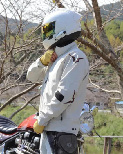 Blouson Moto Homme 4 Saisons – Veste Moto Textile Respirante et Coupe-Vent avec Protections CE aux Épaules et Coudes, Doublure Amovible, Confortable pour Route et Touring M-XXL XL Blanc