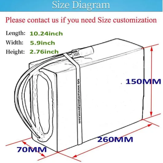Batterie 48V 20Ah au Lithium pour vélo électrique, Trottinette électrique, Moto électrique, Fauteuil Roulant électrique de 250 W 500W 750W 1000 W 1500W(48Volt 20Ah 0-1800W) 48V 20Ah 0-1800W