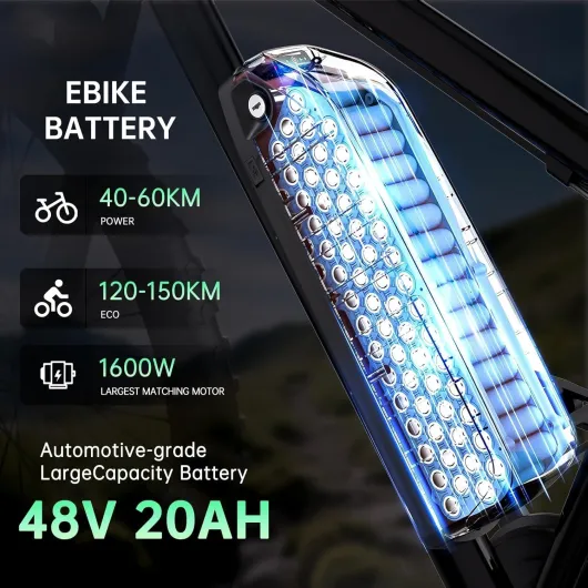 UPP 48V 20Ah Batterie de vélo électrique pour 1500 Watts 750 Watts 1000 Watts Moteur Avant Moteur arrière Hub Moto Batterie pour kit de Roues ebike Batterie 48V 20Ah/Plus/LG/cell