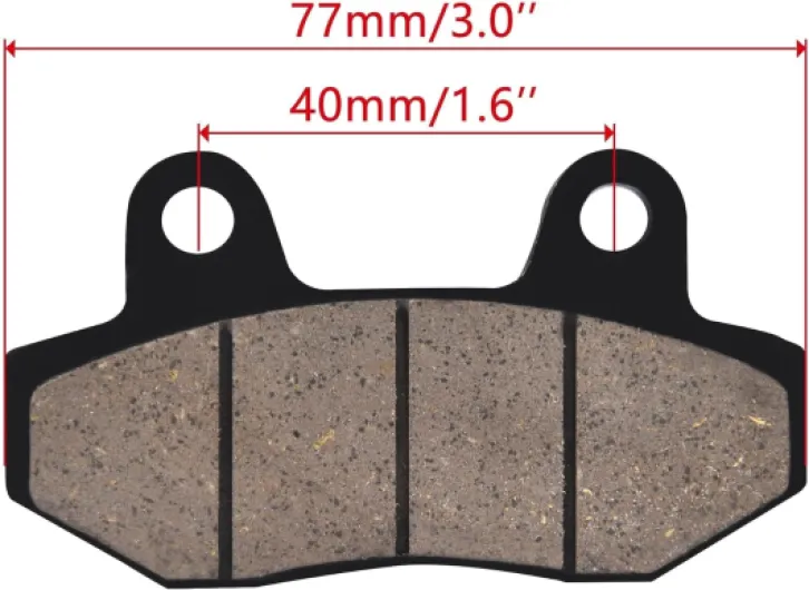 Arrière Disque Plaquette de Frein Remplacement pour Taotao 150cc 200cc 250cc Scooter ATV 4 Roues Quad Dirt Pit Bike Go Kart Longueur:77 mm