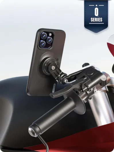 Sincetop Support pour réservoir de frein de moto, couvercle de pompe de frein, support pour téléphone portable pour scooter, série Q [Quad], déverrouillage rapide, aluminium, moto, support pour SE [SE] Frein Réservoir Support - Série Q