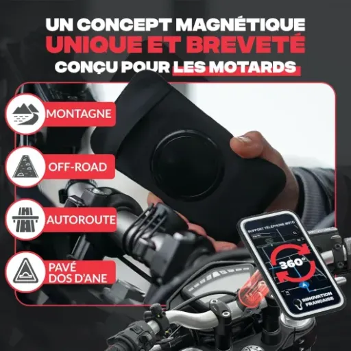Test Shapeheart Support Téléphone Moto Magnétique 2XL : le support qui tient bien, mais pas parfait