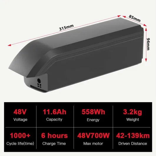 Ebike Batterie vélo électrique (SF-06S) 48V 11,6Ah /14Ah Batterie de Rechange JCEB480-11.6 pour E-Bikes Pedelecs Fischer, Bianchi