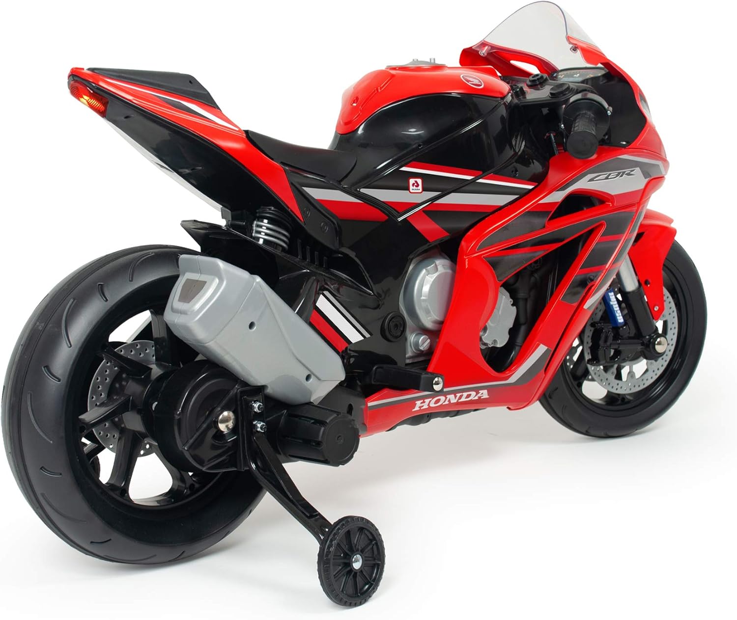 Moto Électrique pour Enfants 3-6 Ans Honda CBR 12V - Moto à Batterie pour Enfants avec Roues de Soutien - Lumières et Sons - Licence de Marque Honda - INJUSA
