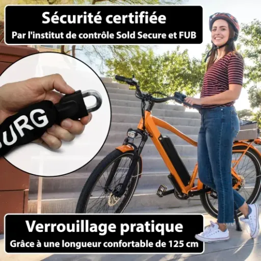Test KOHLBURG Antivol Chaîne 125 cm : la grosse chaîne qui mise tout sur la sécurité