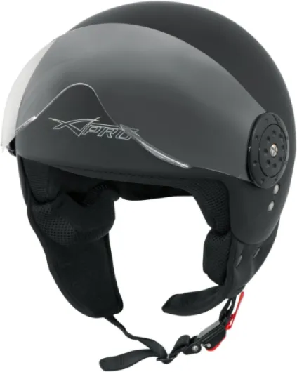 Scooter Casque Moto Ville Jet Demi Anti Scratch Avio Visiere Noir Mat XL 61 cm (XL) Noir Mat