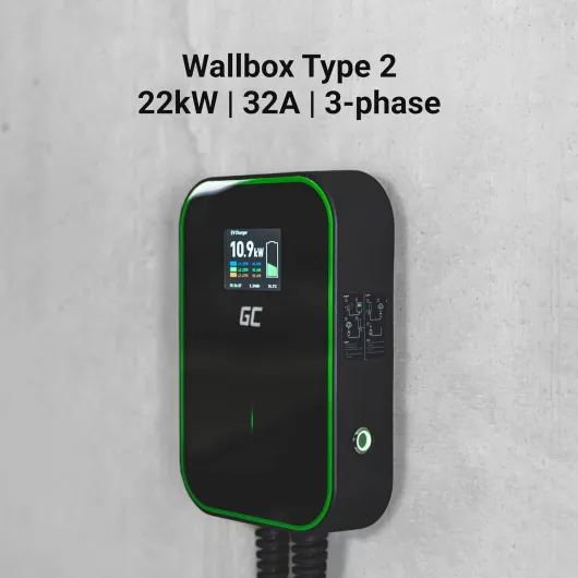 EV14 Chargeur PowerBox Wallbox pour EV PHEV 22kW Wallbox Type 2