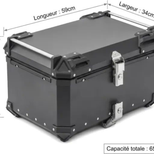 Test Ocorex Top Case Moto 65L : gros coffre alu qui fait le job pour les gros rouleurs