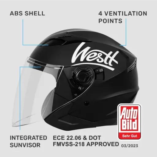 Test Westt Casque Jet ECE 22.06 : le casque urbain qui fait le job sans exploser le budget