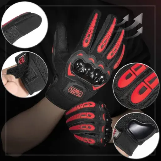 Test COFIT Gants de Moto (M Rouge) : des gants pas chers qui font le job au quotidien