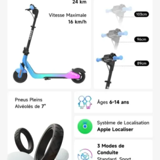 Test NAVEE K100 Max : la trottinette électrique enfant qui mise sur le contrôle parental