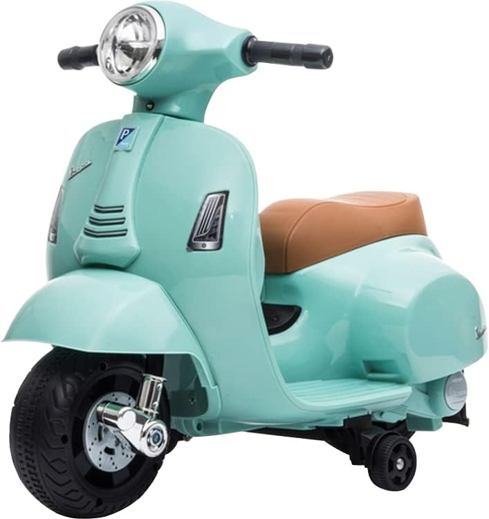 Porteur Vespa GTS Électrique -119151 - Vert d'Eau - Batterie 6V + Chargeur USB Inclus - Poids Max 25 Kg - À Partir de 2 Ans