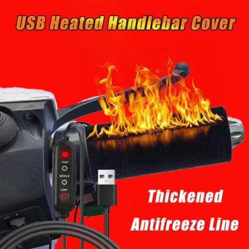 Test LECREA Poignées Chauffantes V-Strom 800DE : des manchons USB simples qui sauvent les mains en hiver