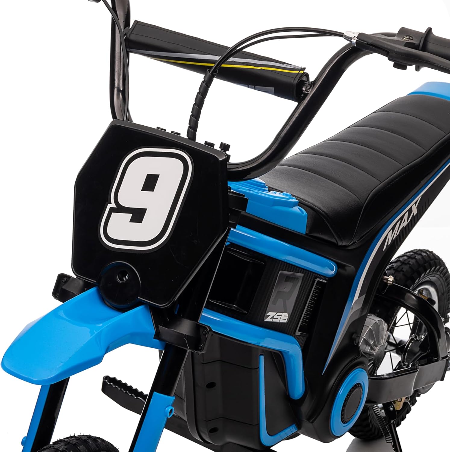 Moto Électrique Enfant 12V 250W Puissant – Style Moto Cross avec Double Batterie 2×7AH pour Autonomie Prolongée, Pneus Tout-Terrain et Suspension Garçon Fille 5-12 Ans (Bleu) Bleu No - 9