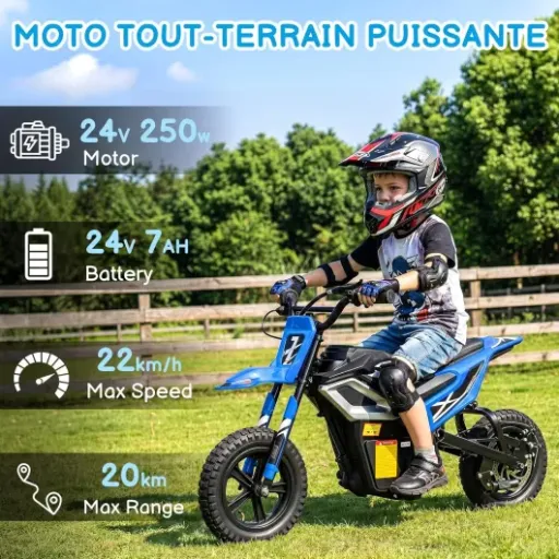 Test LALAHO Moto Electrique Enfants 24V 7Ah : une petite cross sympa mais avec quelques limites