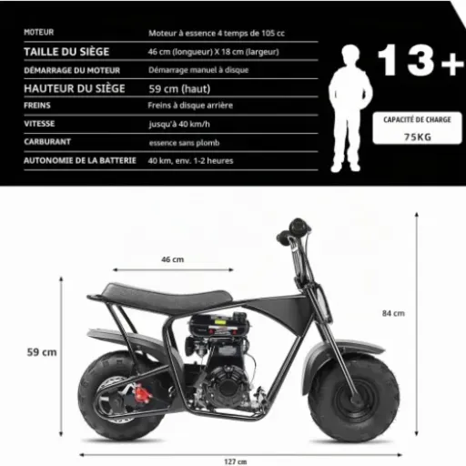 Test ORYXEARTH 105CC Mini Moto : la petite dirt pour s’amuser sans se ruiner
